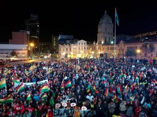 Manifestación del 10.Oct.2017 contra el intento de repostulación de Evo Morales